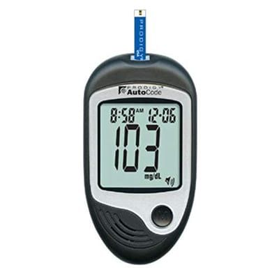 Glucometro Prodigy AutoCode para monitoreo de glucosa